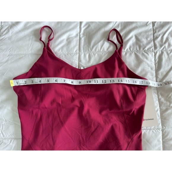 New Lululemon Size 14 Align Waist Length Cami Tank C/D Built In Bra Magenta - Picture 4 of 11